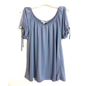 NEW Green Envelope Tie Sleeve Top Medium